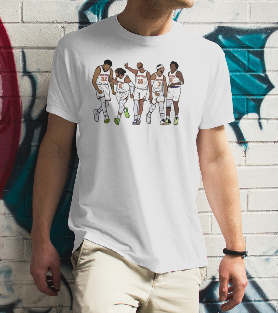 New York Basketball Brunson Hart Classic Team Players Illustration T-Shirt