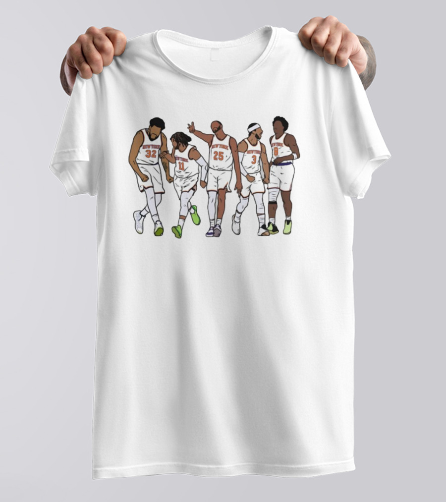 New York Basketball Brunson Hart Classic Team Players Illustration T-Shirt