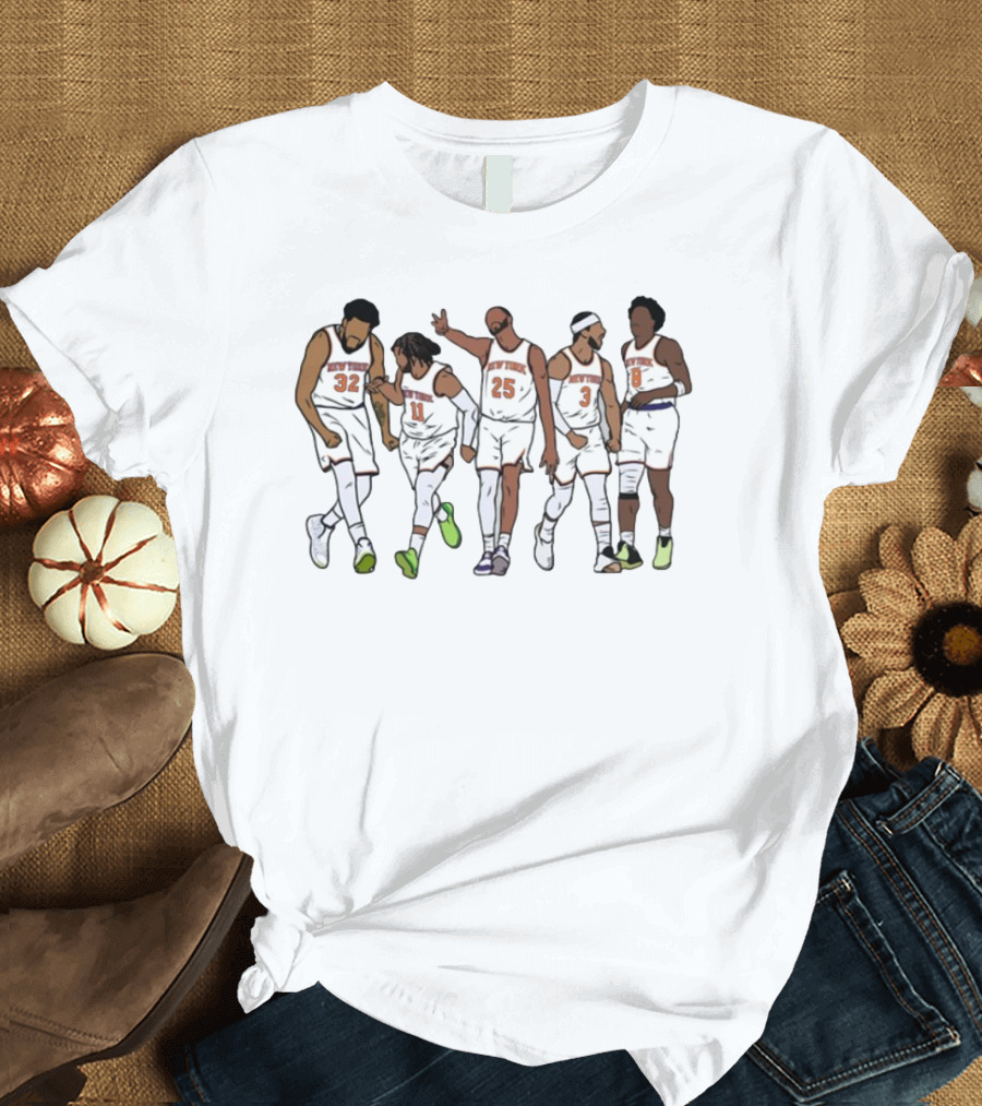 New York Basketball Brunson Hart Classic Team Players Illustration T-Shirt
