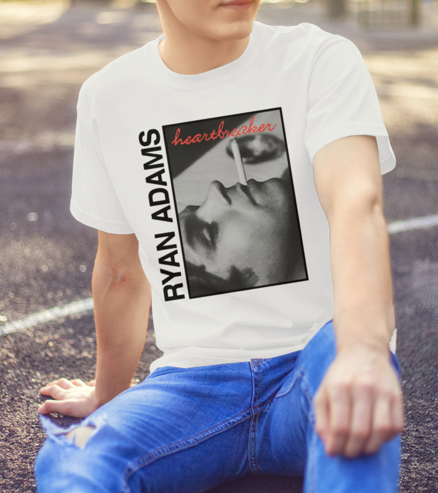 Ryan Adams Heartbreaker Anniversary Cigarette Portrait T-Shirt