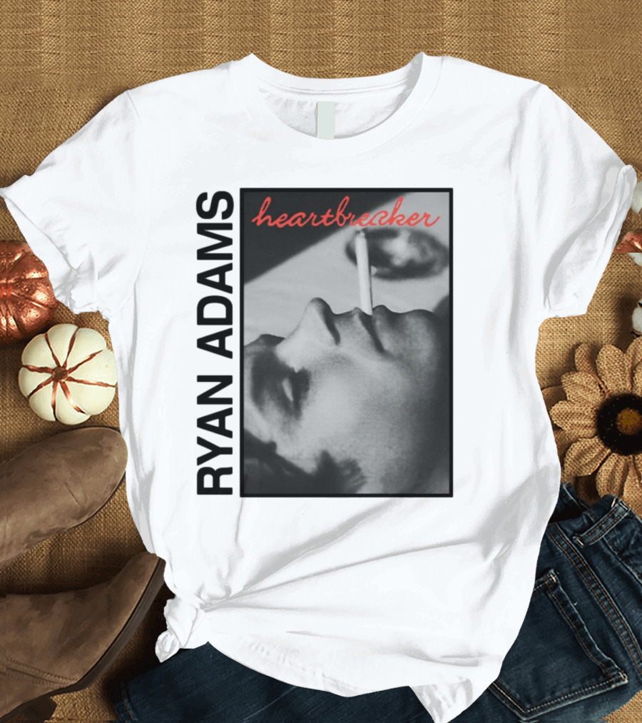 Ryan Adams Heartbreaker Anniversary Cigarette Portrait T-Shirt