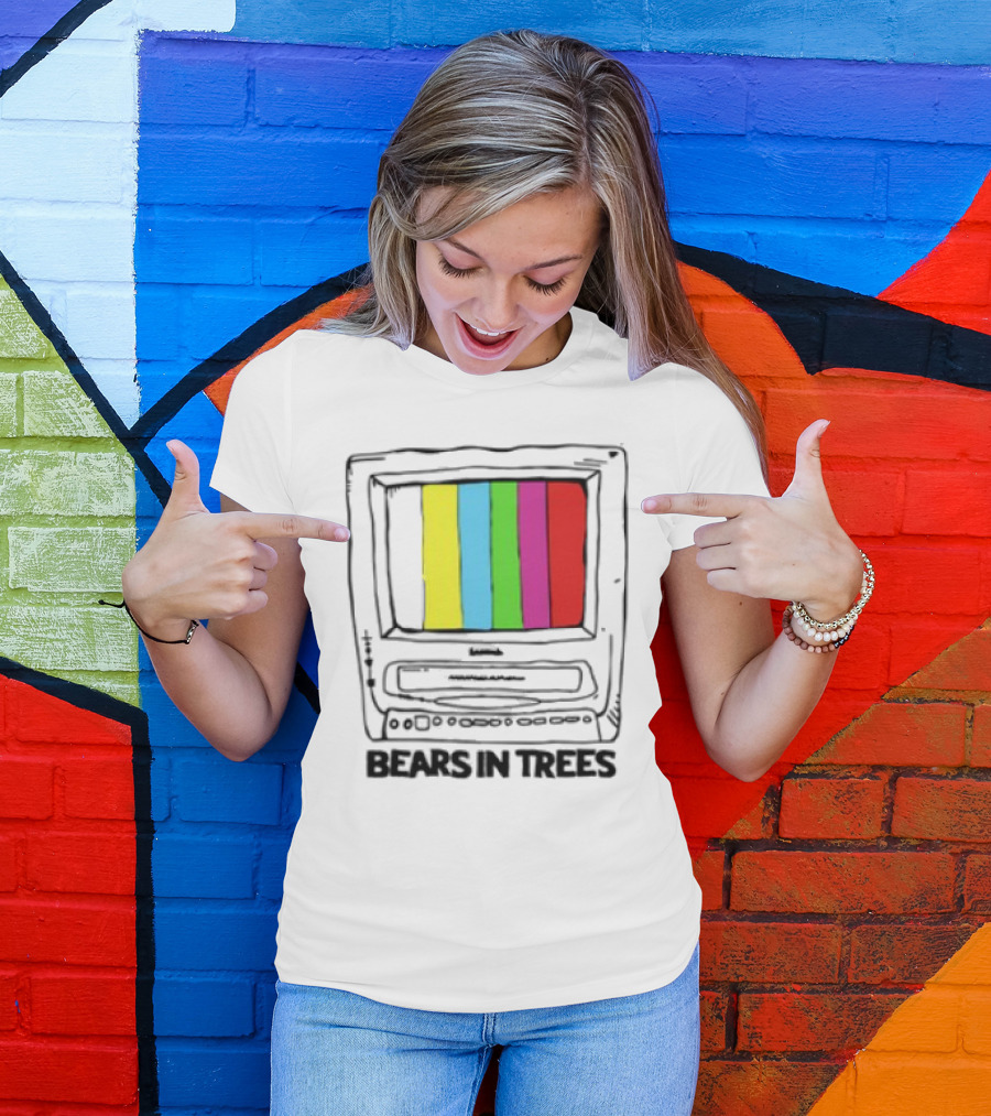 Bearsintrees TV Colorful Retro Bars Aesthetic T-Shirt