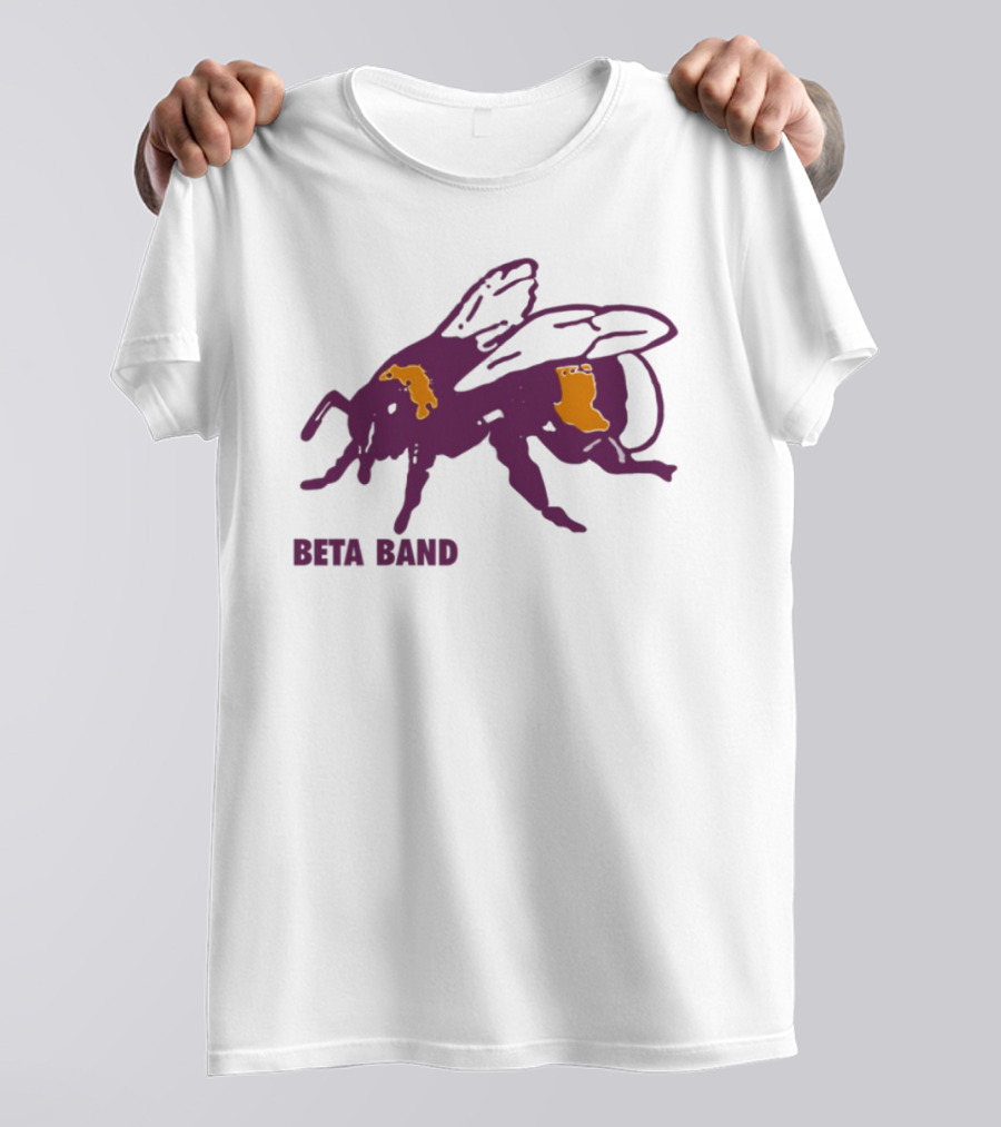 Beta Band Abstract Bee Purple Yellow T-Shirt
