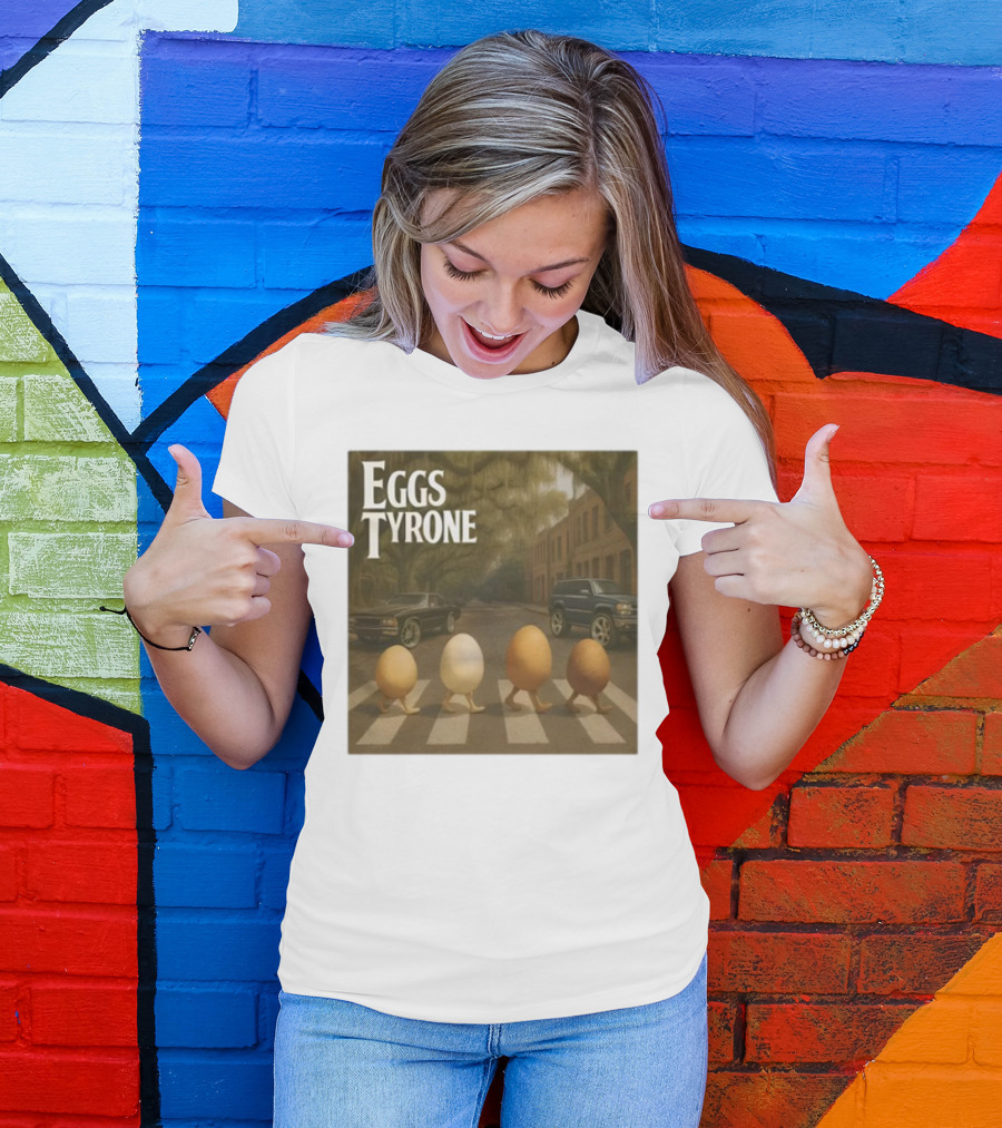 Eggs Tyrone Abbey Road Parody Street Scene T-Shirt