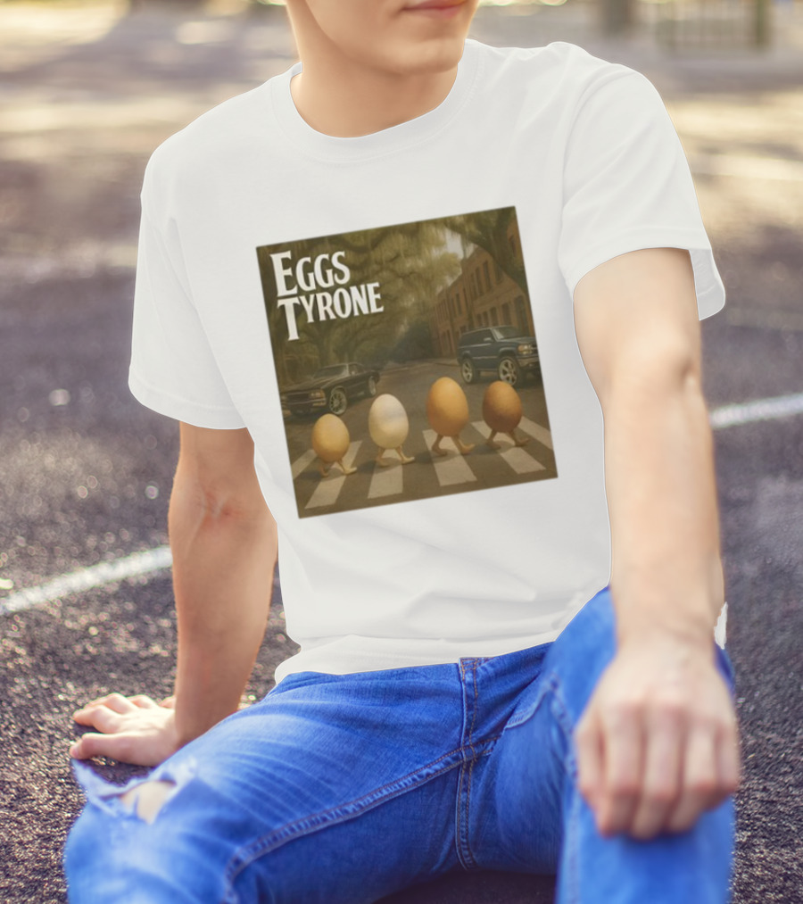 Eggs Tyrone Abbey Road Parody Street Scene T-Shirt