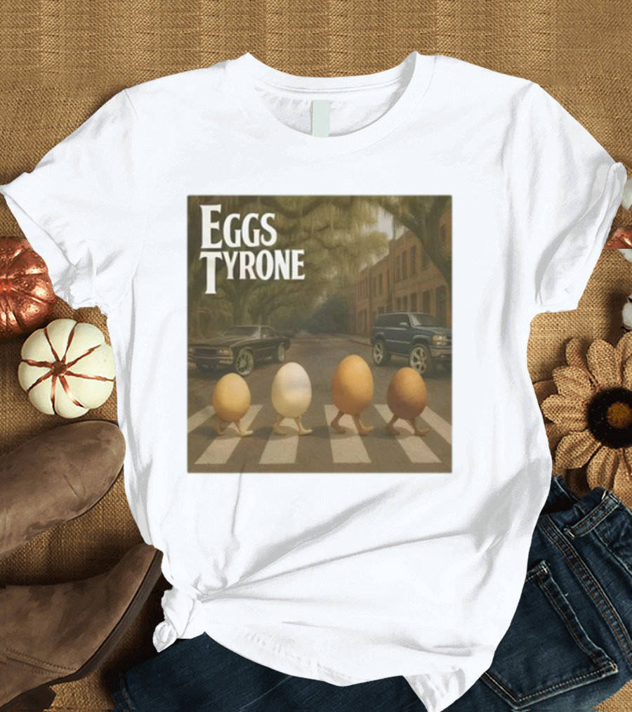 Eggs Tyrone Abbey Road Parody Street Scene T-Shirt