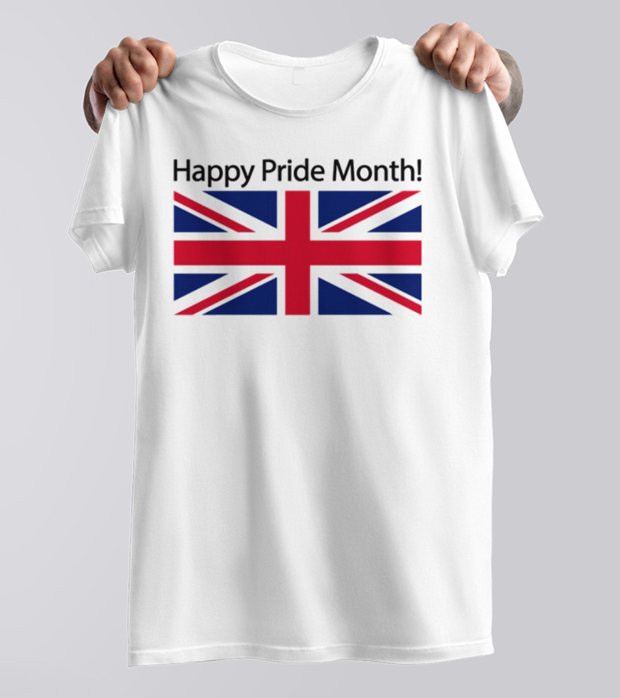 UK Flag Illegalshirts Happy Pride Month American Flag T-Shirt