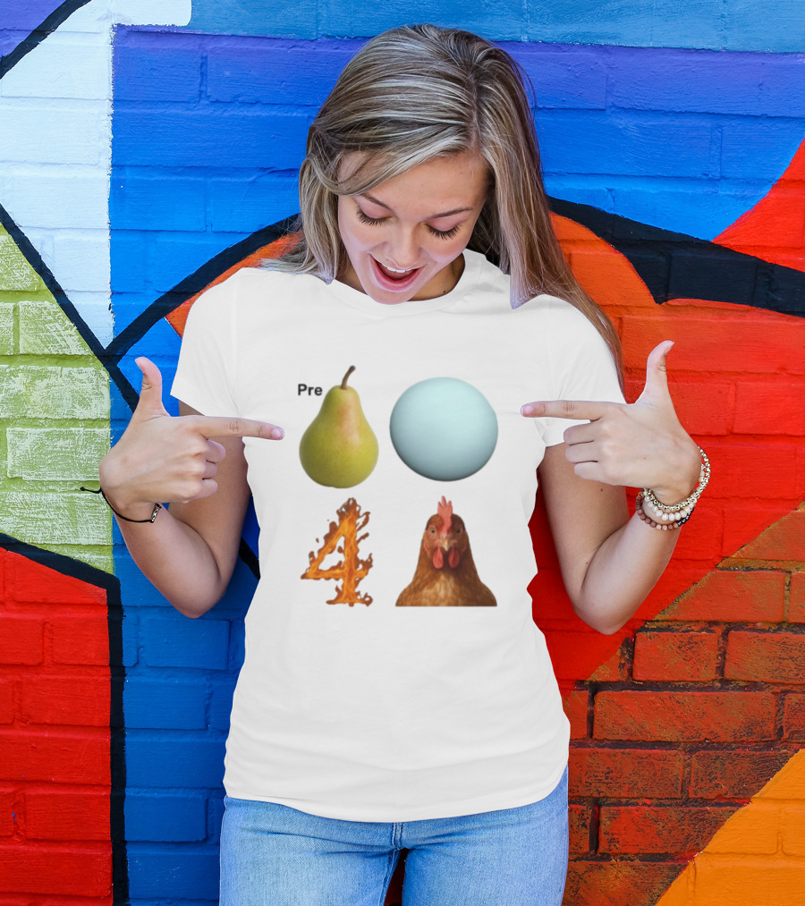 Prepare Pear Sphere Fire Chicken T-Shirt