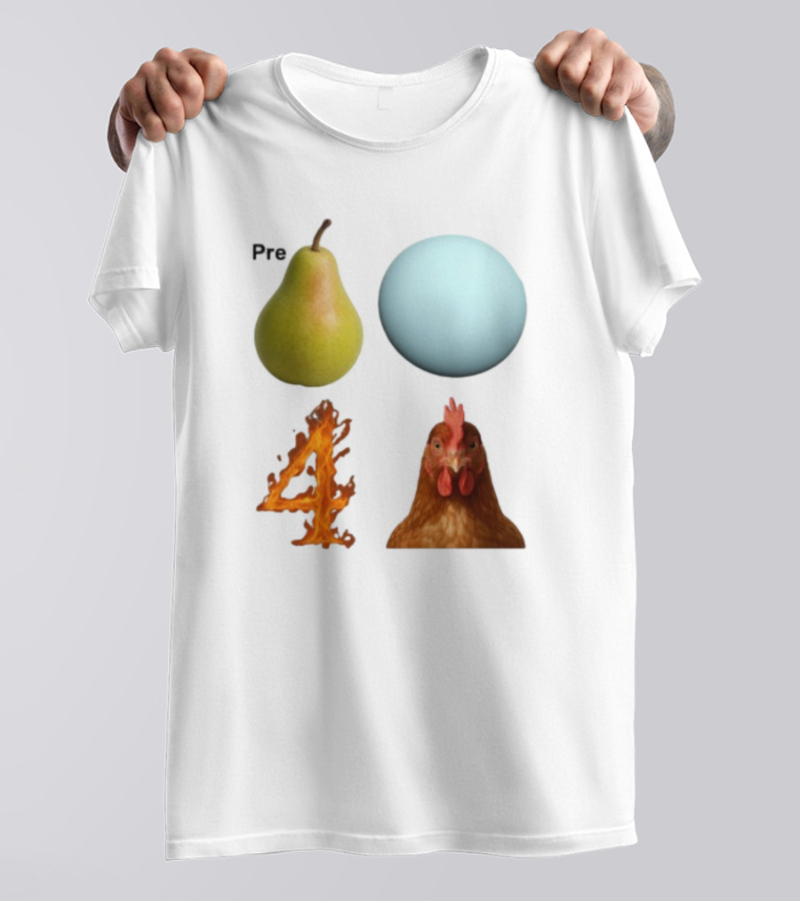 Prepare Pear Sphere Fire Chicken T-Shirt