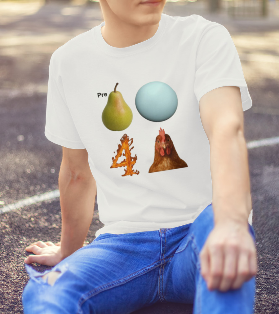 Prepare Pear Sphere Fire Chicken T-Shirt