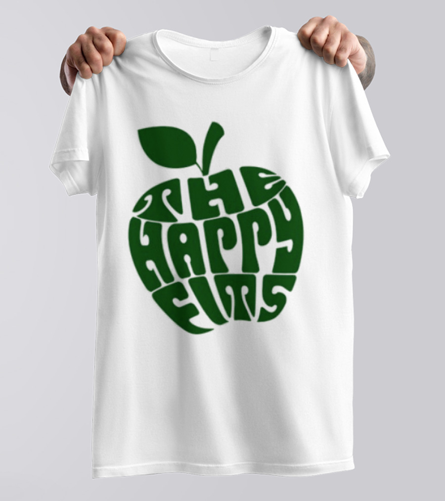The Happy Fits Green Apple Text Art T-Shirt