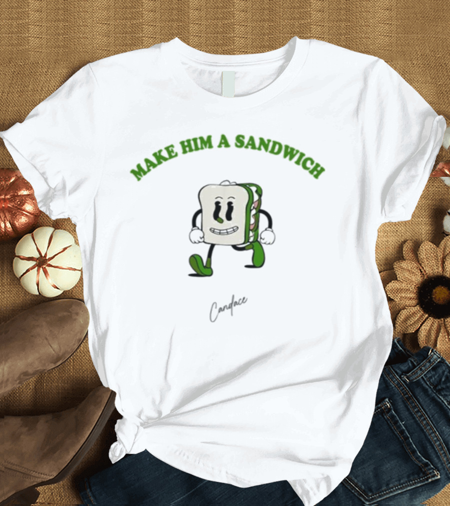Candace Owens Make Him A Sandwich Walking Sandwich Character T-Shirt