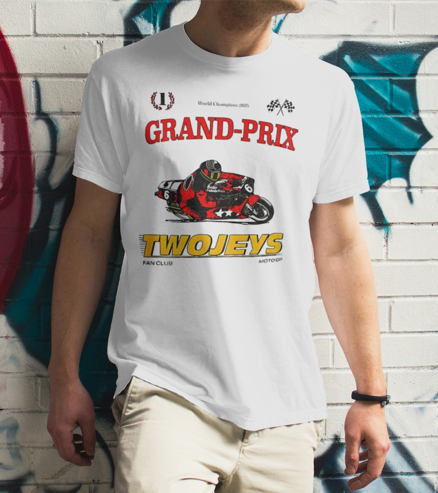 Grand Prix World Champions 2025 Twojeys Moto Racing Fan Club T-Shirt