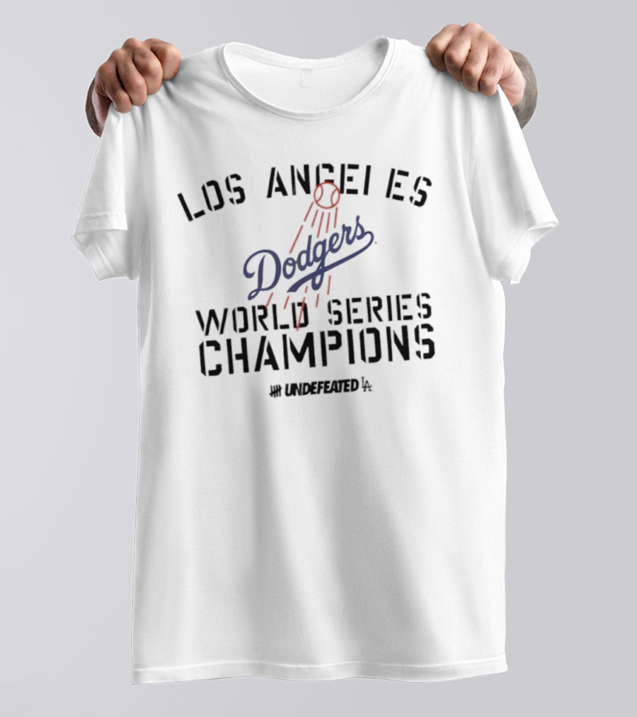 Los Angeles Dodgers New Era Undefeated World Series Champions T-Shirt