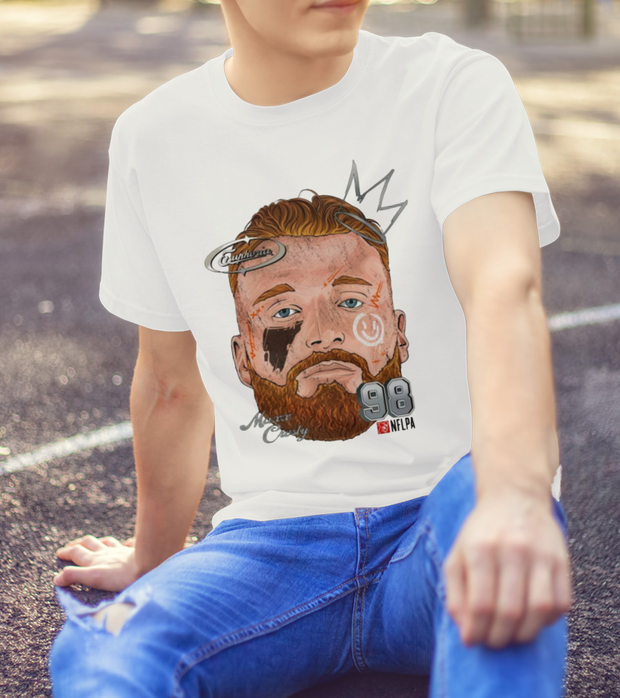 Euphoria Maxx Crosby 98 NFL Fat Head Illustration T-Shirt