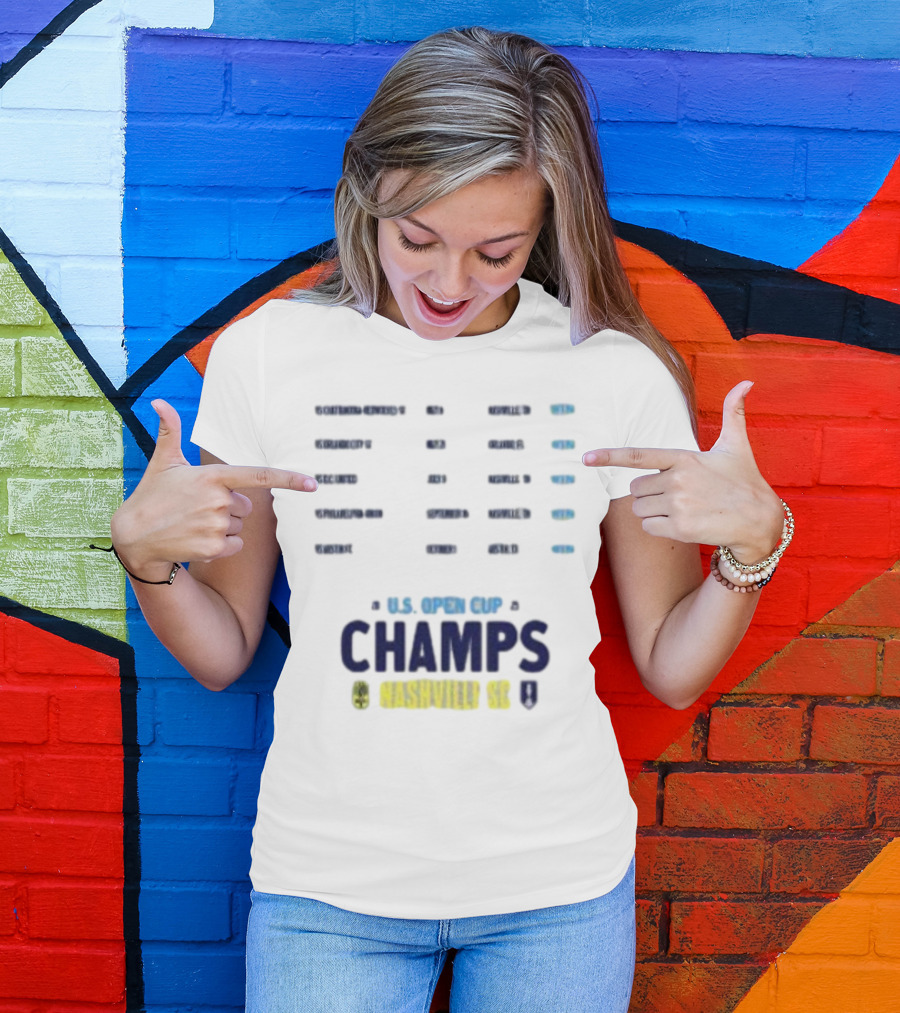 U.S. Open Cup Champs 2025 Nashville SC Concert Trophy T-Shirt