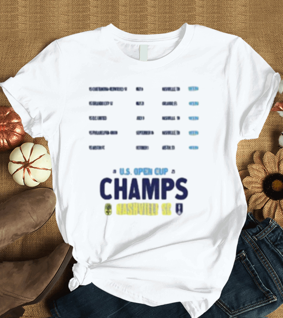 U.S. Open Cup Champs 2025 Nashville SC Concert Trophy T-Shirt