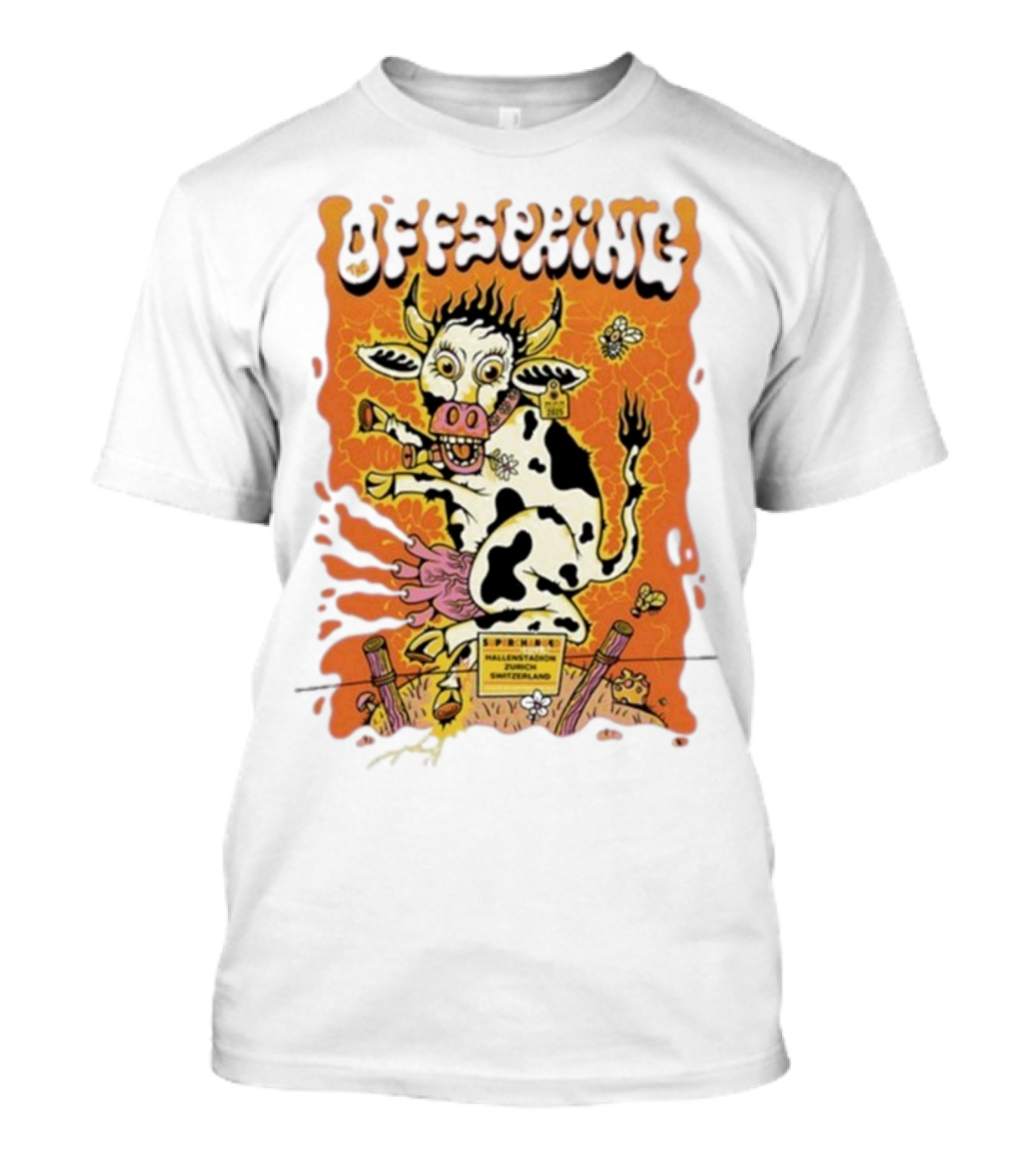 Offspring Hallenstadion Zurich 2025 Tour September Switzerland Cow Art T-Shirt