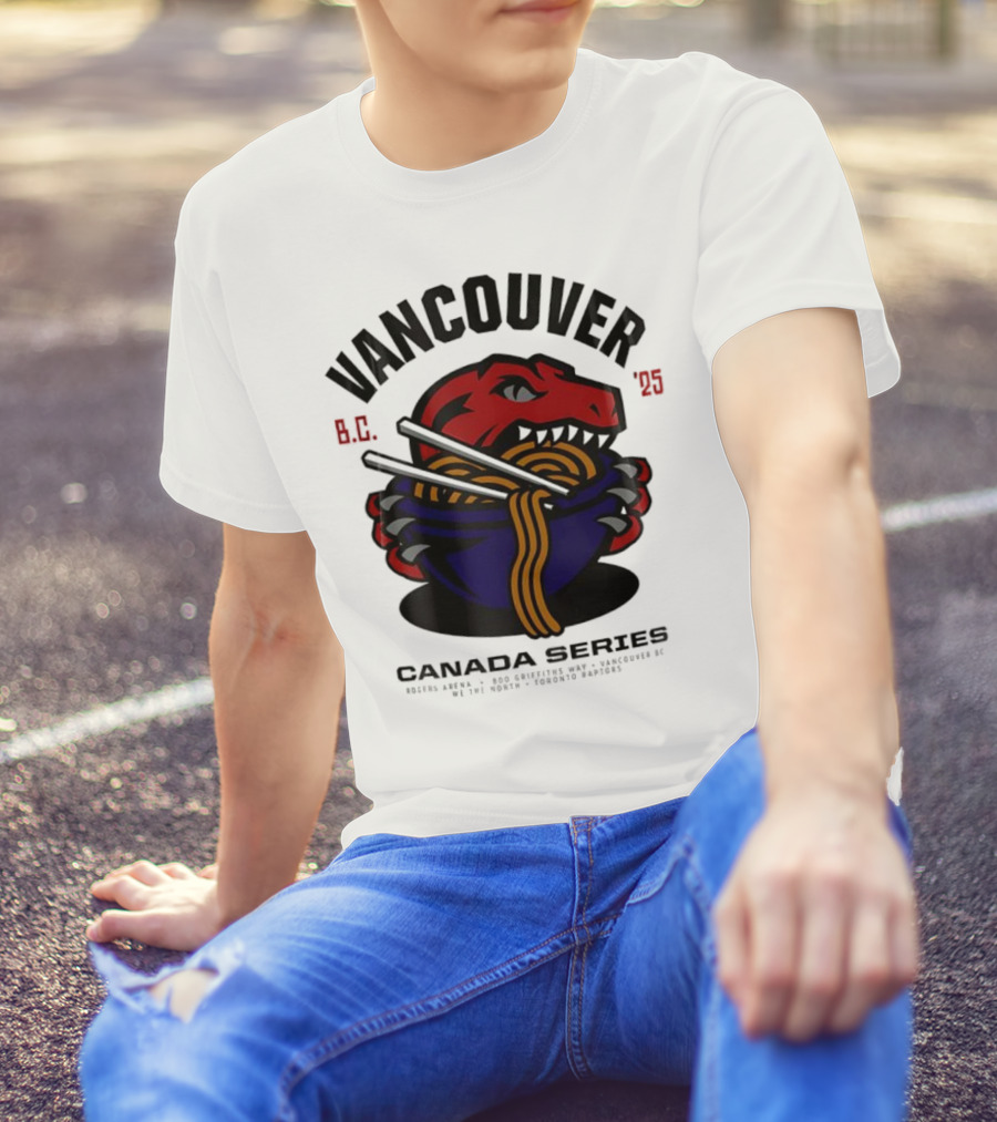 Vancouver BC 2025 Toronto Raptors Noodles Series T-Shirt