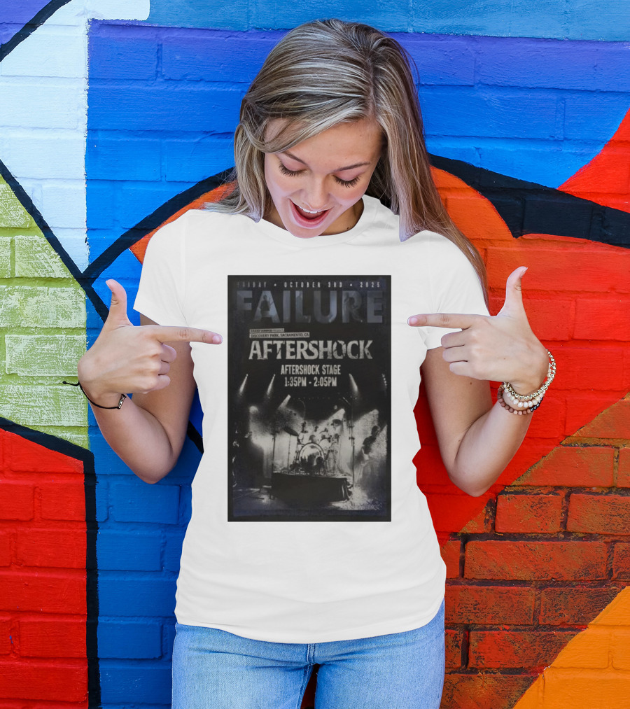 FAILURE Aftershock Discovery Park Sacramento October 3rd 2025 Tour T-Shirt