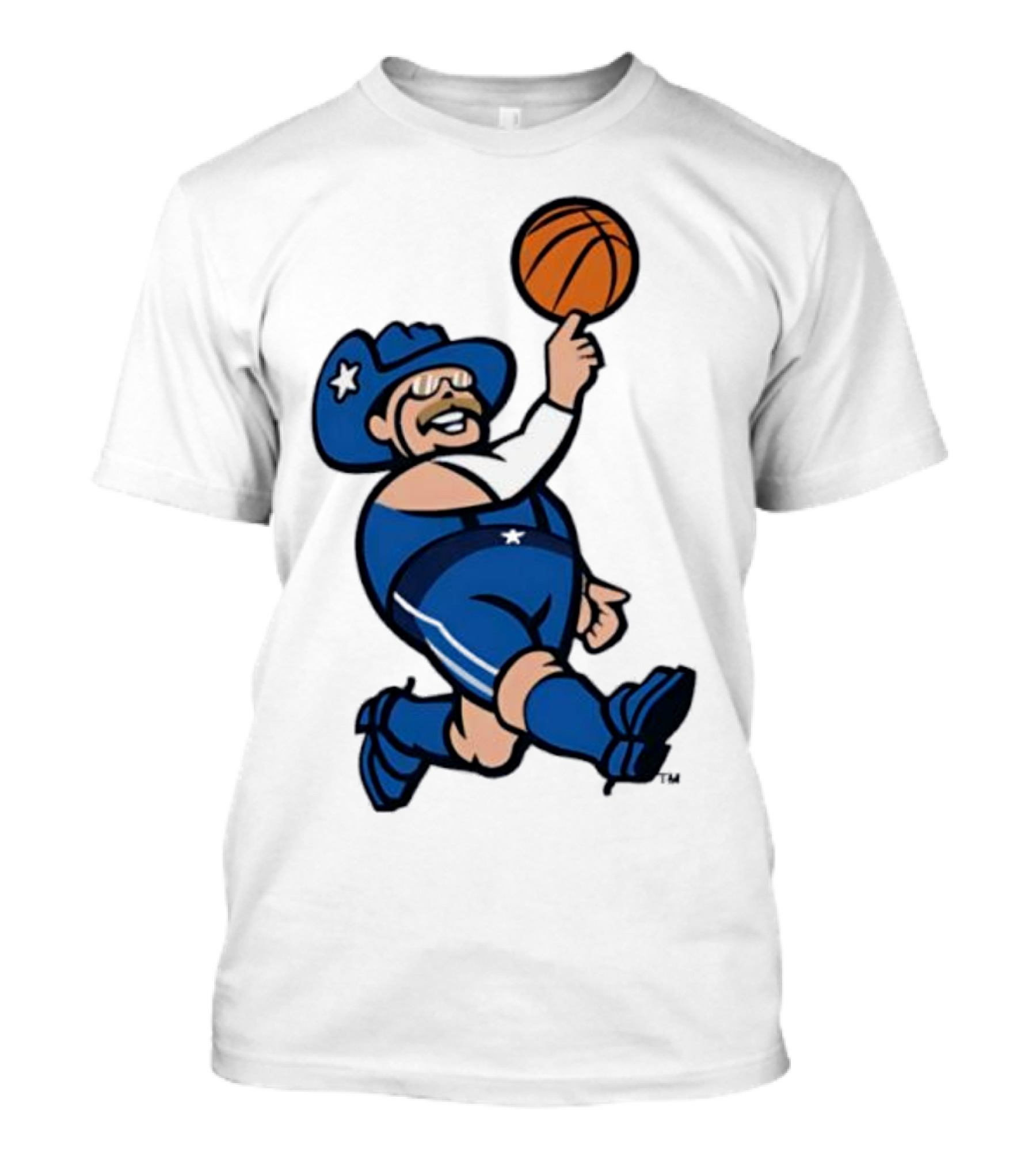 Frisco RoughRiders Dallas Mavericks Crossover Mascot Basketball Cowboy T-Shirt