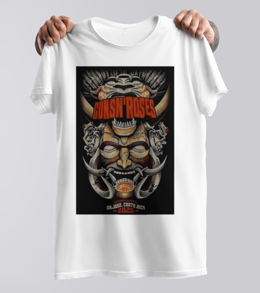 Guns N Roses Estadio Nacional San José Costa Rica 2025 T-Shirt