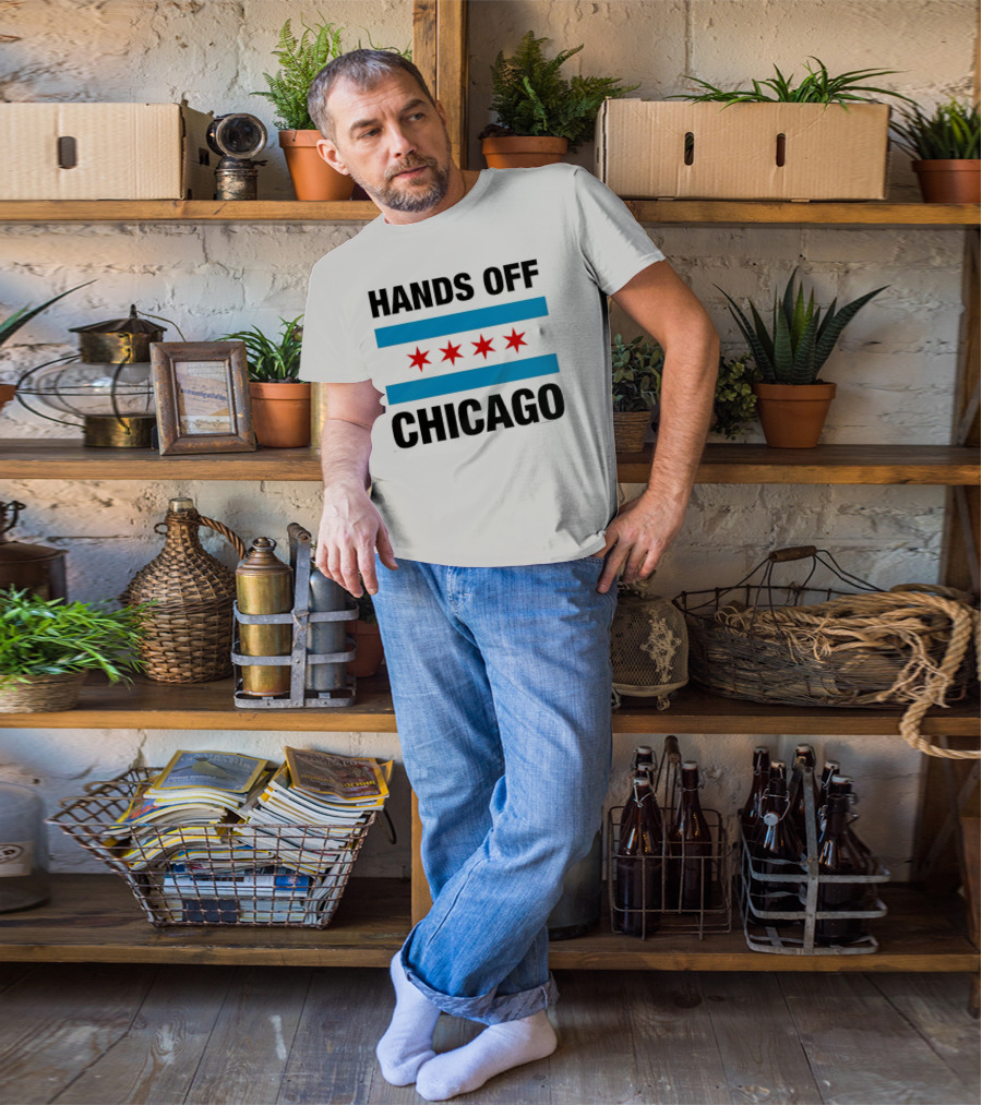 Chicago Flag Iconic Four Red Stars Blue Stripes T-Shirt