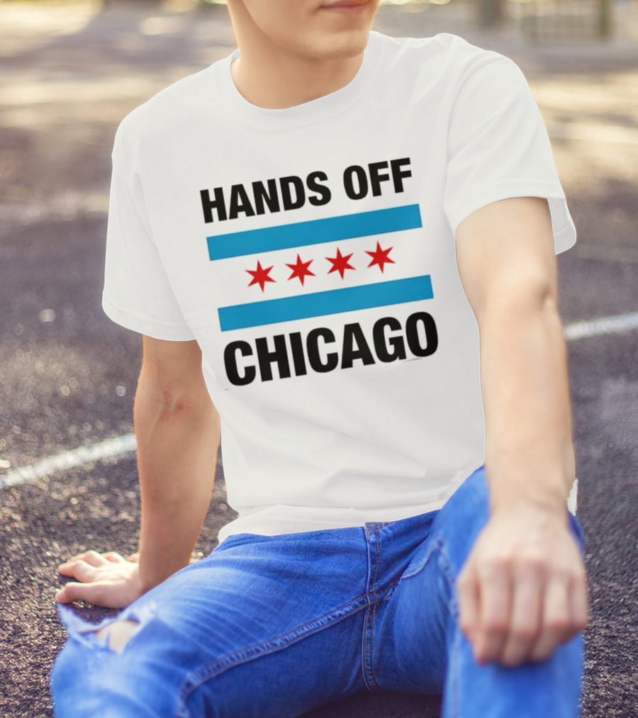 Chicago Flag Iconic Four Red Stars Blue Stripes T-Shirt