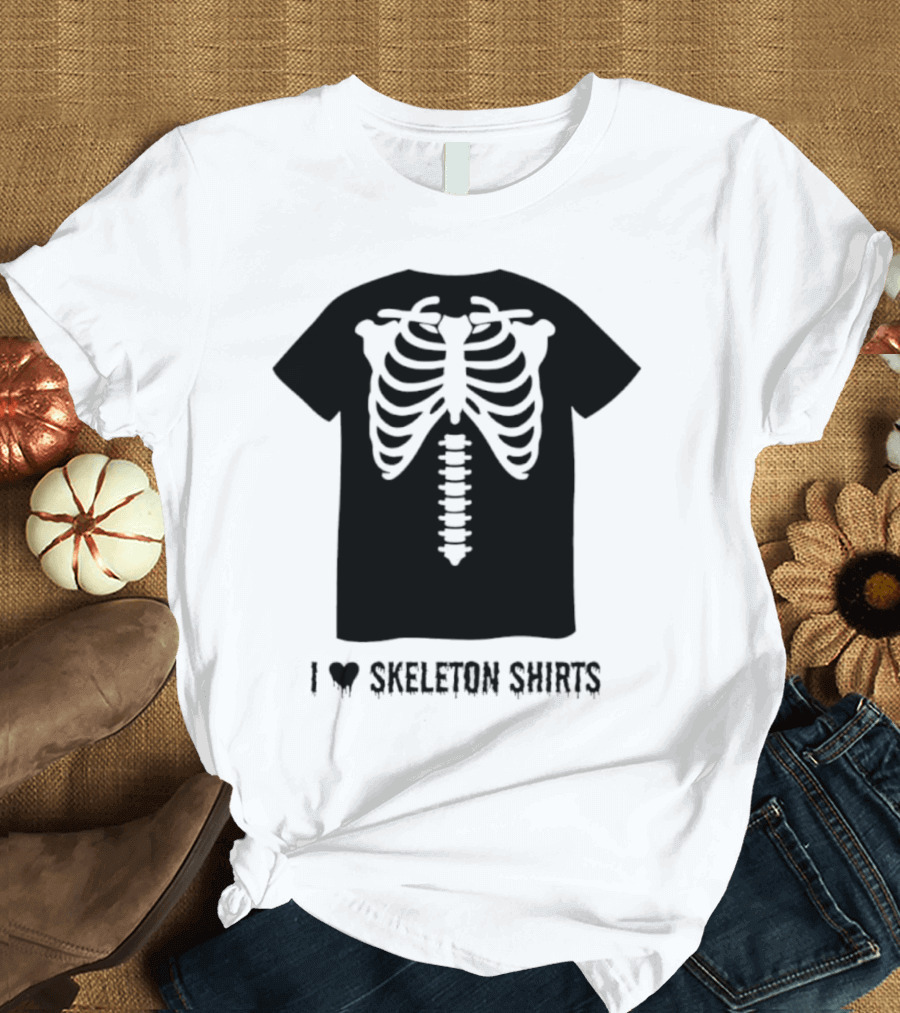 I Love Skeletons Heart Original Skeleton T-Shirt