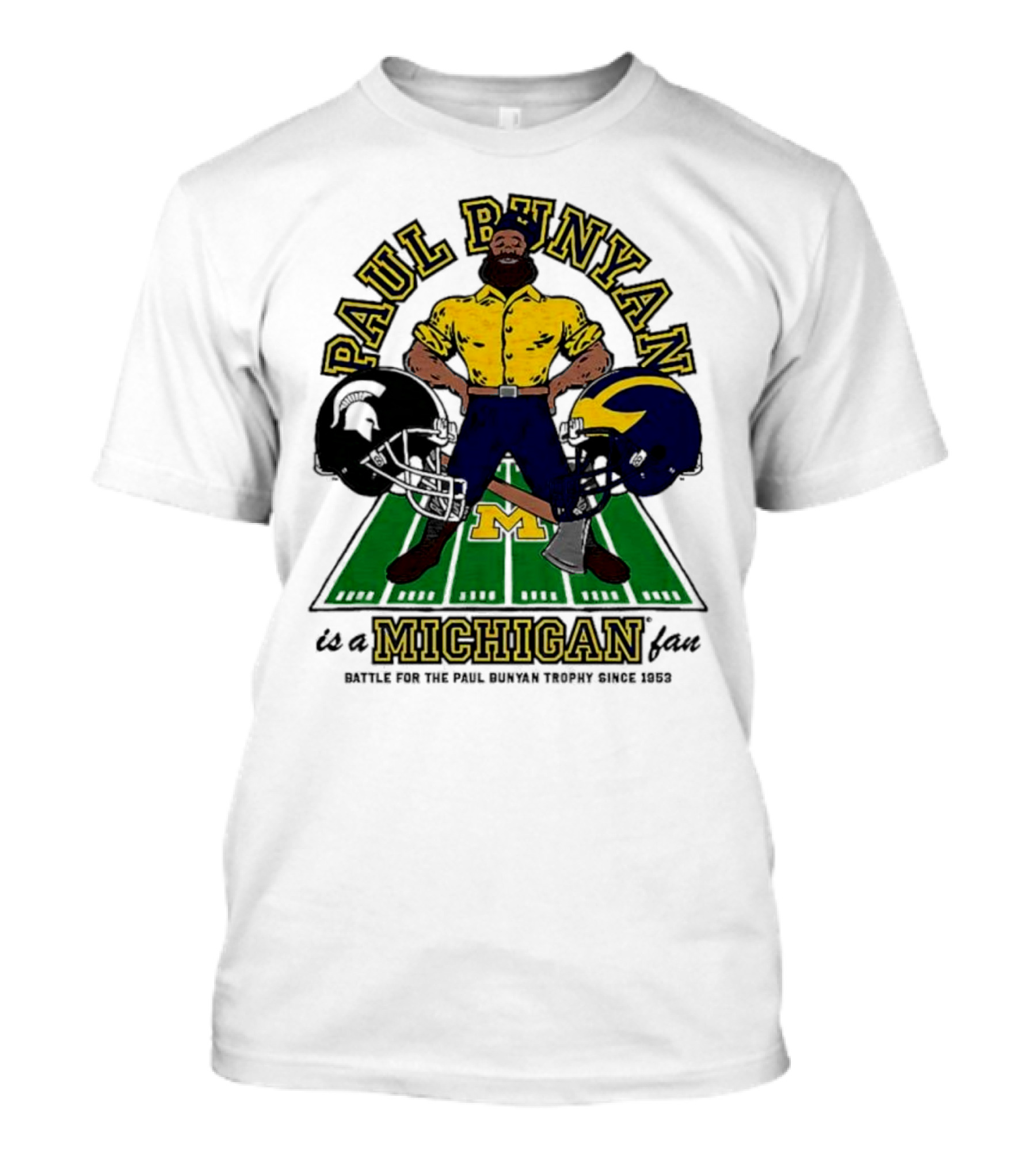 Paul Bunyan Michigan Wolverines M Helmet Since 1952 T-Shirt