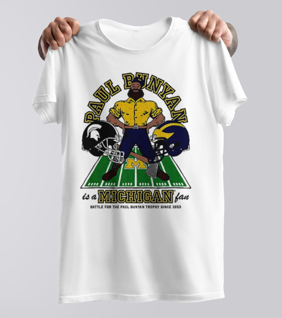 Paul Bunyan Michigan Wolverines M Helmet Since 1952 T-Shirt