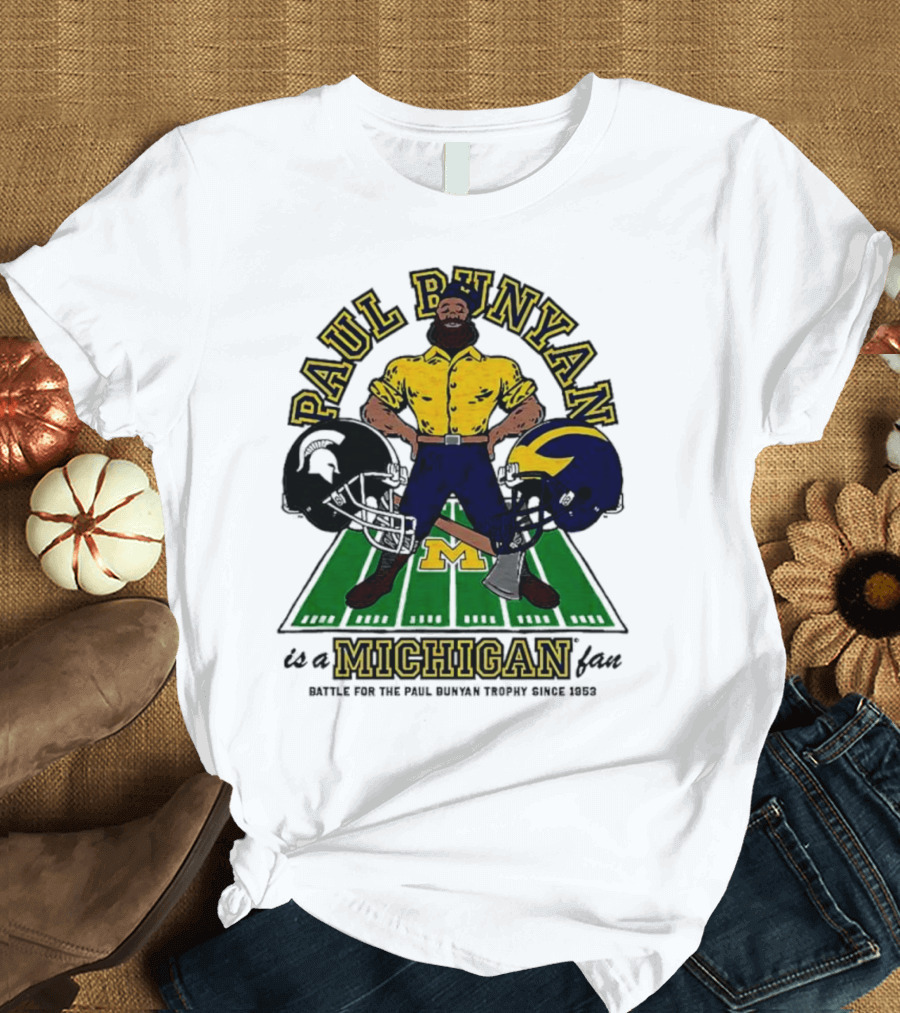 Paul Bunyan Michigan Wolverines M Helmet Since 1952 T-Shirt