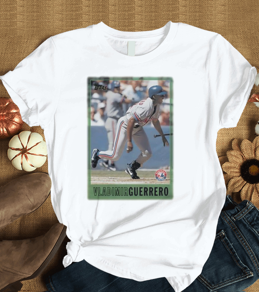 Montreal Expos Vladimir Guerrero MLB Topps Baseball Card T-Shirt