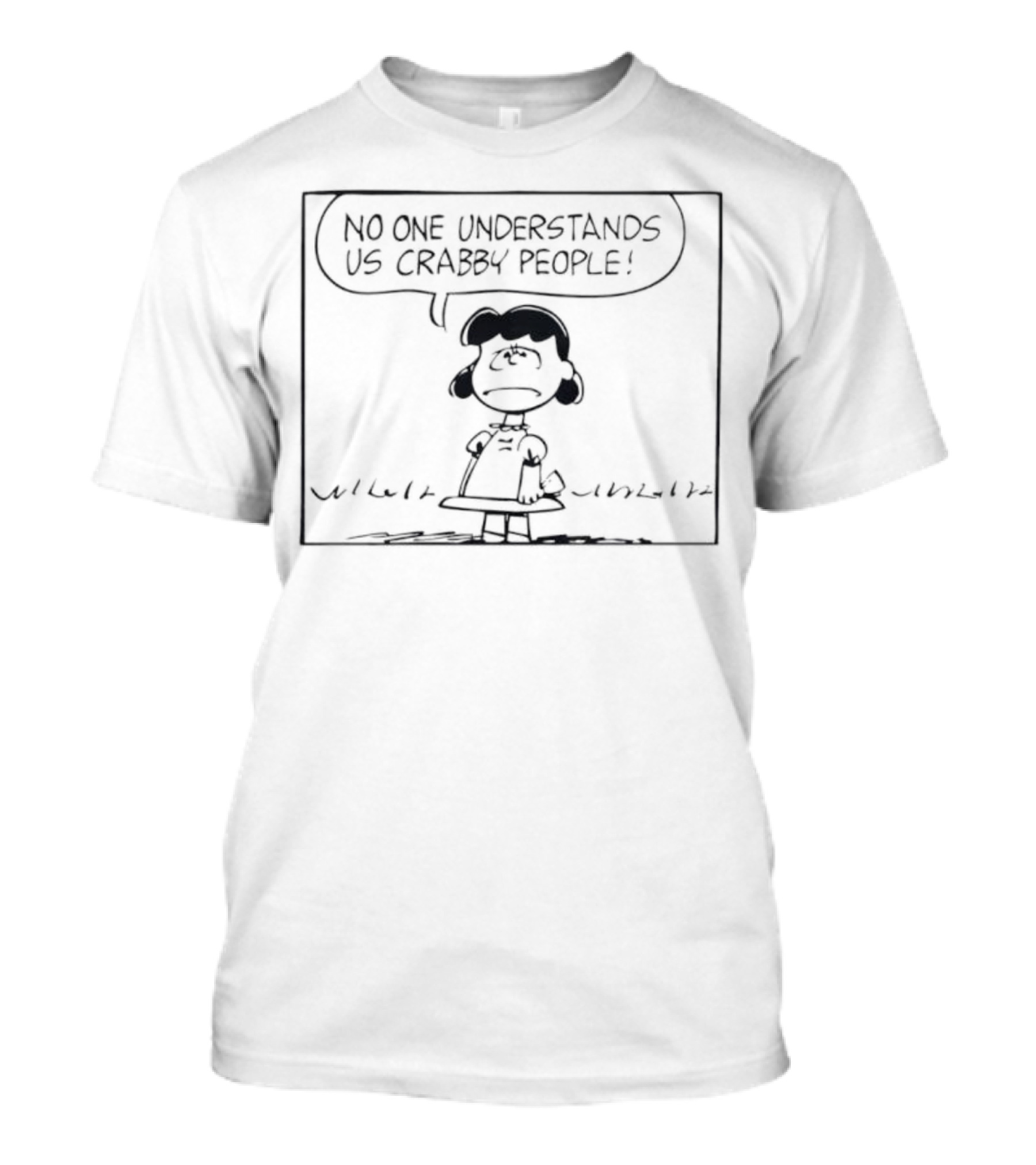 Peanuts Lucy Crabby People No One Understands Us Comic Strip T-Shirt