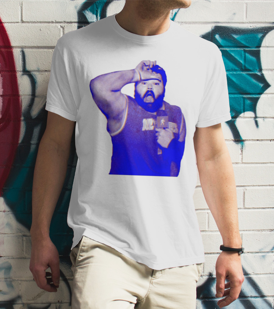 Karltowns Wearing Jason Dantona NYC Basketball Theme Blue Tone T-Shirt
