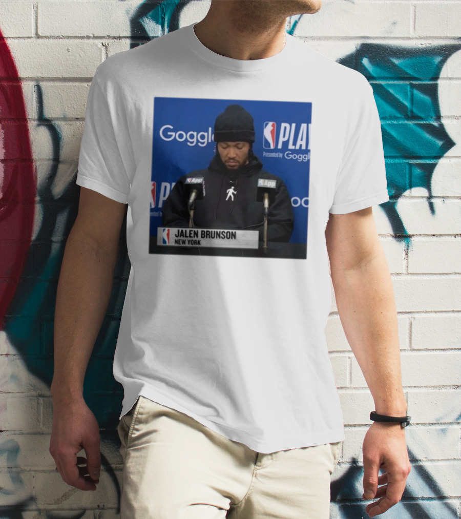 Jalen Brunson New York Press Conference NBA Playoffs Presented By Google T-Shirt