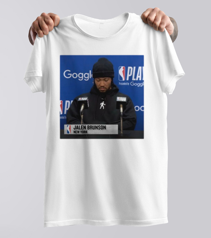 Jalen Brunson New York Press Conference NBA Playoffs Presented By Google T-Shirt