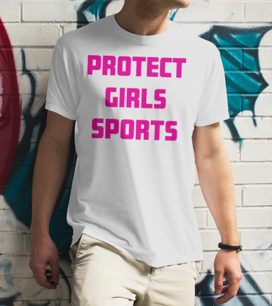 Protect Girls Sports Bold Pink Advocacy Design T-Shirt