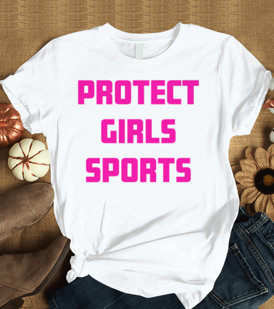 Protect Girls Sports Bold Pink Advocacy Design T-Shirt