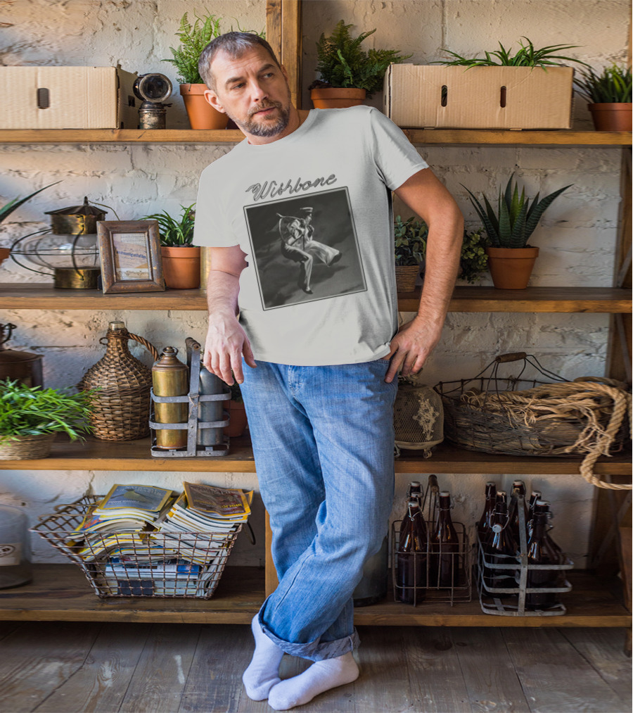 Wishbone Sailor Jumping Album Cover Black And White T-Shirt