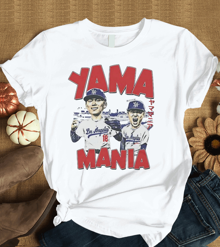 Yama Mania Los Angeles Dodgers Baseball Player 18 T-Shirt