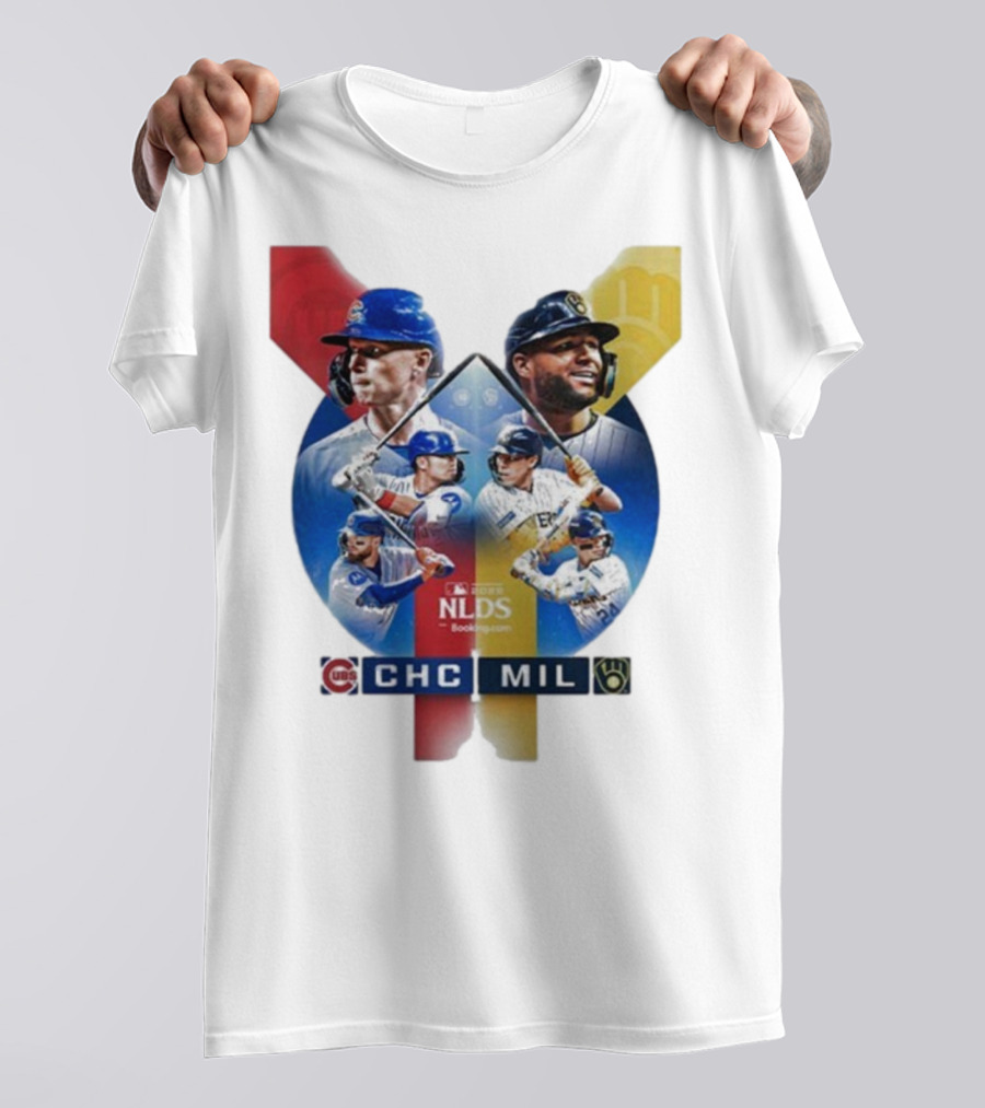2025 MLB Postseason Chicago Cubs Vs Milwaukee Brewers NLDS Matchup T-Shirt
