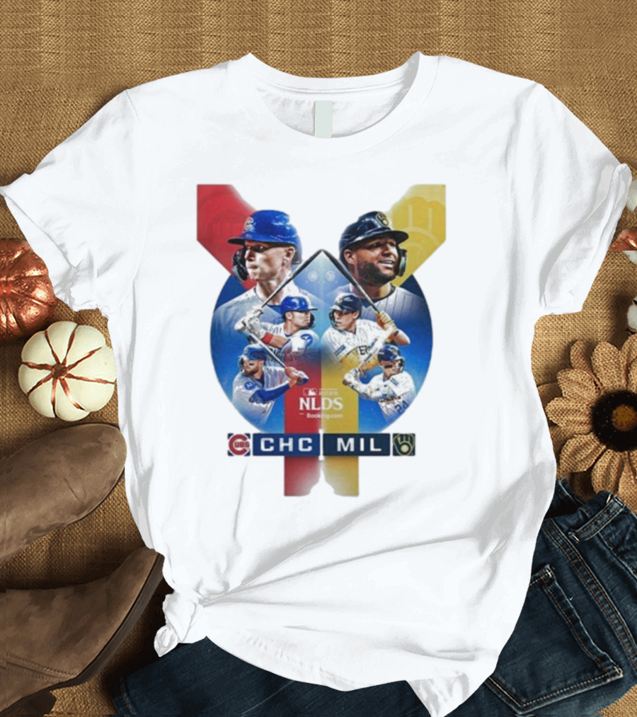 2025 MLB Postseason Chicago Cubs Vs Milwaukee Brewers NLDS Matchup T-Shirt