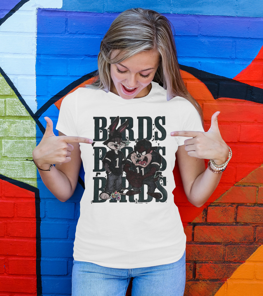 Bugs Taz Birds Dye Hard Philly Jalen Hurts A.J. Brown Philadelphia Eagles NFL T-Shirt