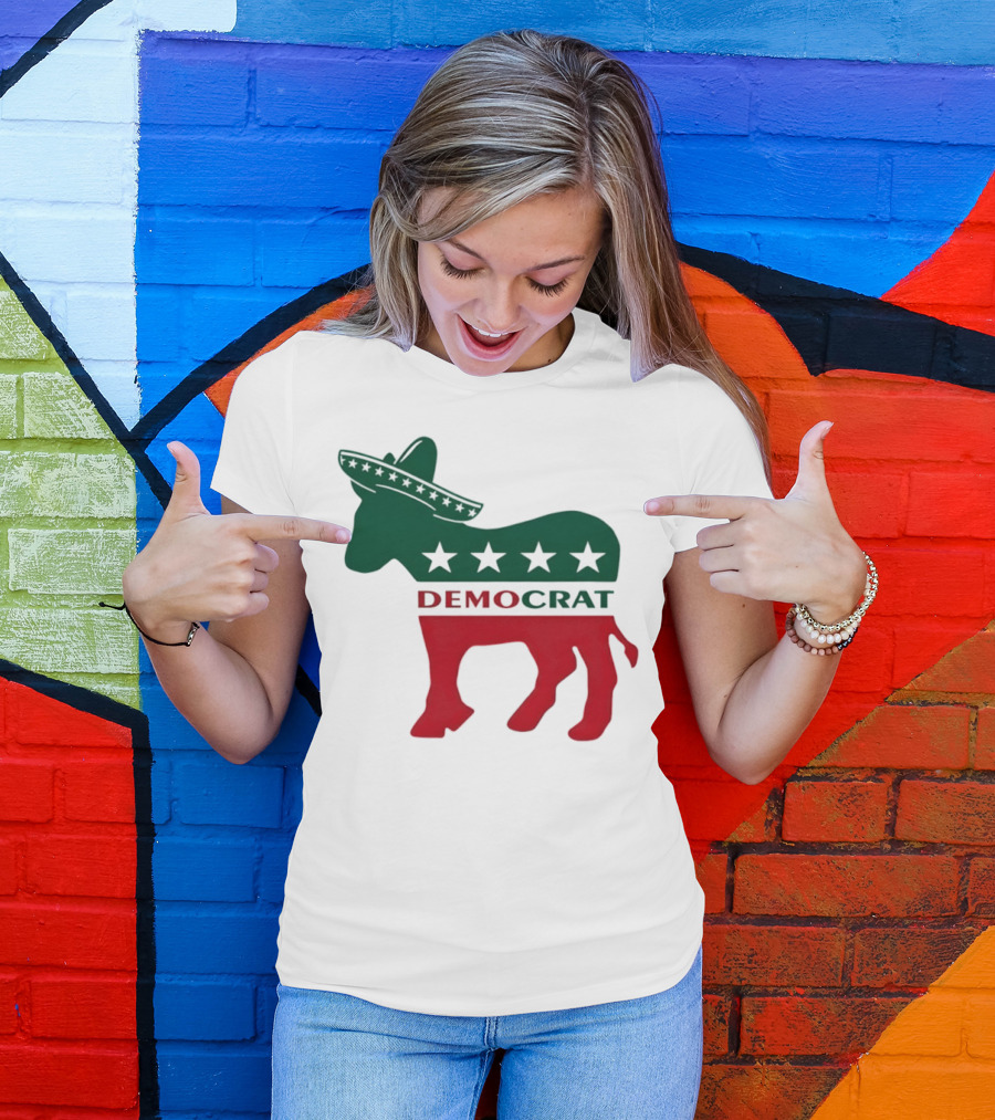 Democrat Donkey Sombrero Stars Cinco De Mayo Celebration T-Shirt