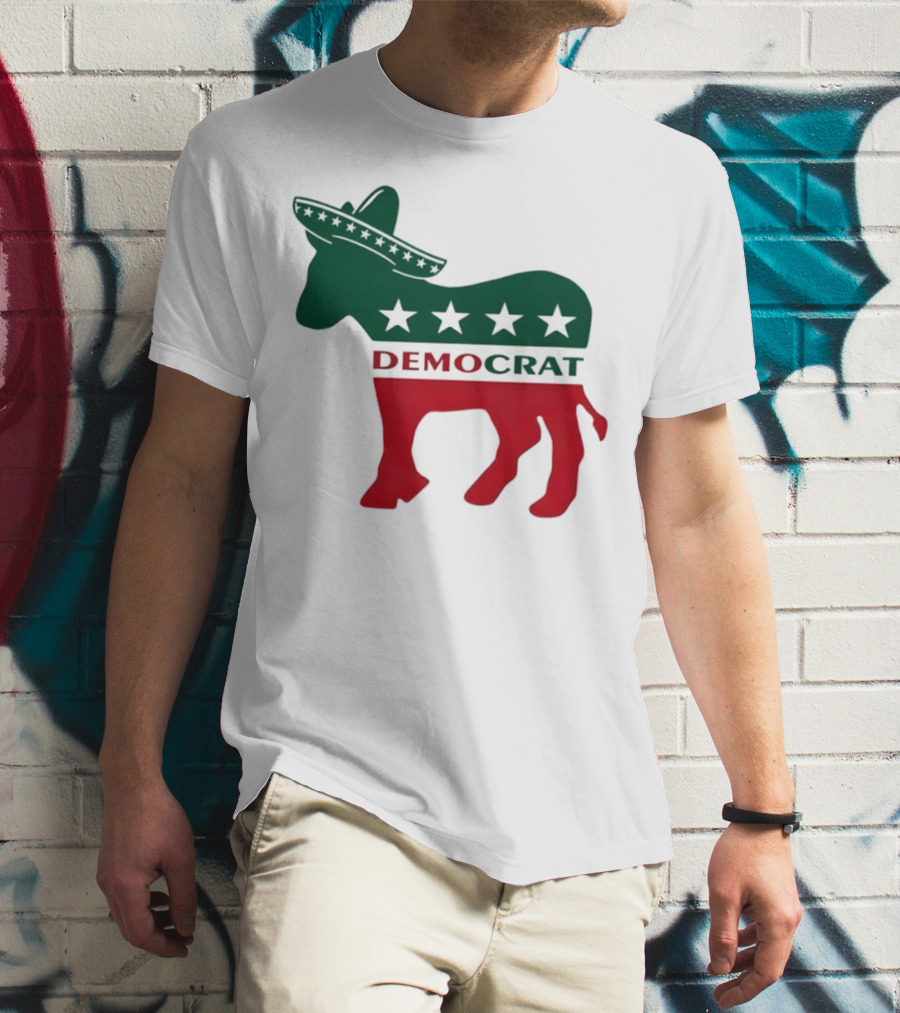 Democrat Donkey Sombrero Stars Cinco De Mayo Celebration T-Shirt