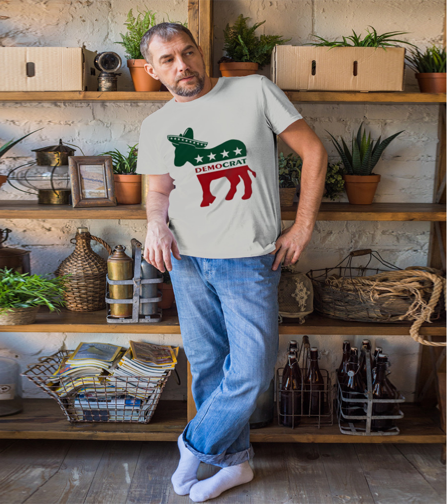 Democrat Donkey Sombrero Stars Cinco De Mayo Celebration T-Shirt