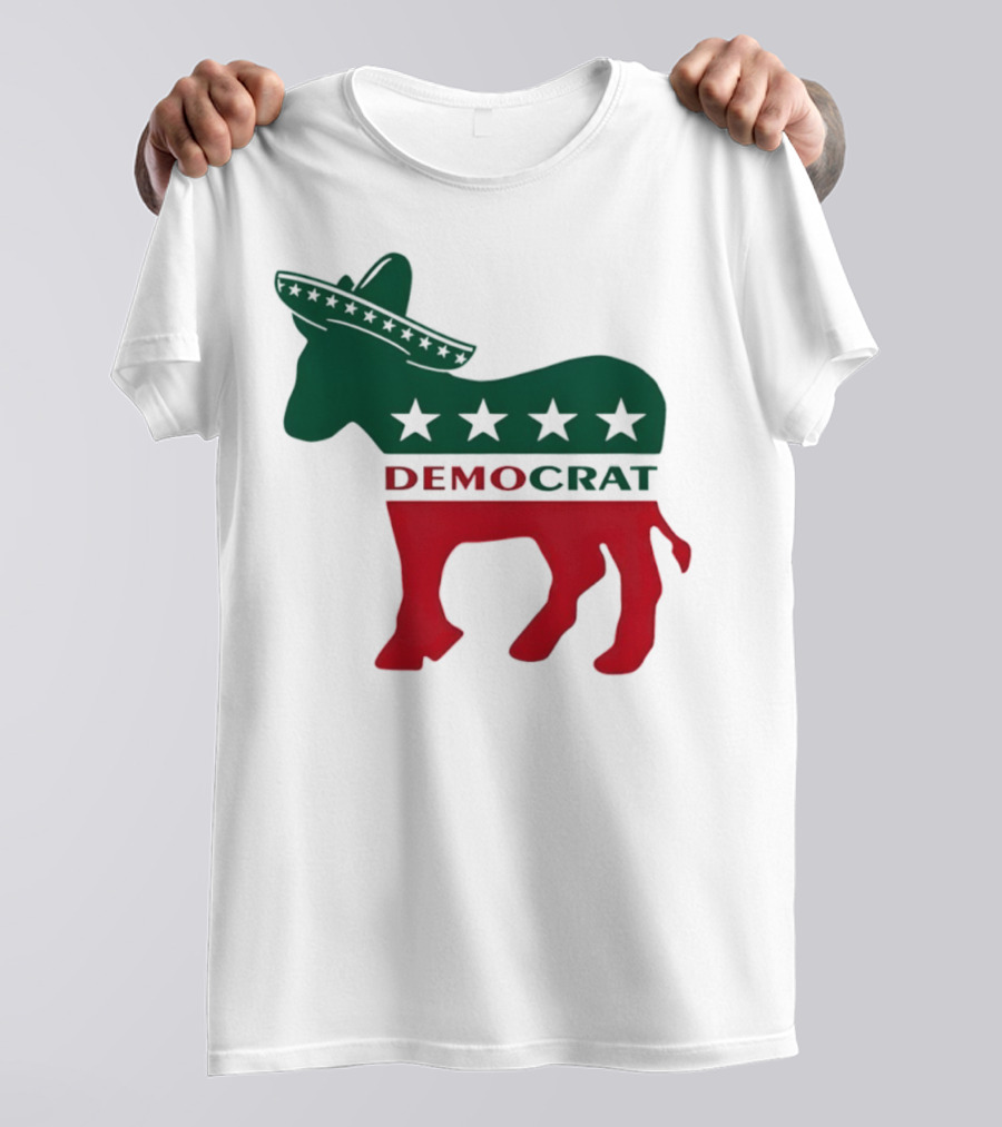 Democrat Donkey Sombrero Stars Cinco De Mayo Celebration T-Shirt