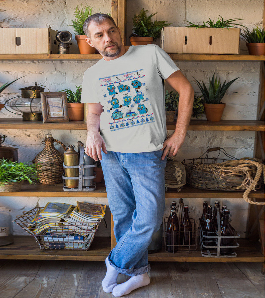 Kpop Derpy Tiger Demon Hunter Saja Boys Huntrix Christmas Tiger Faces T-Shirt