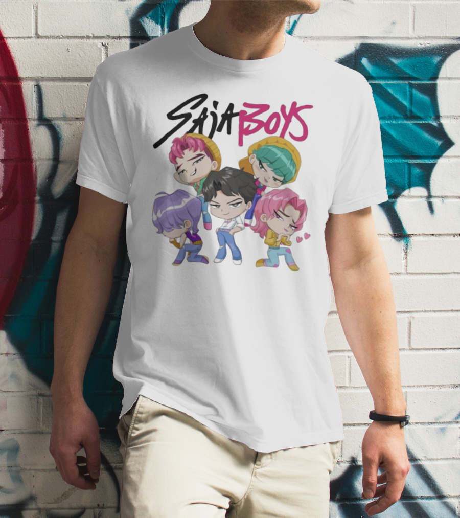 KPop Saja Boys Chibi Demon Hunters Characters T-Shirt